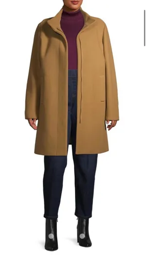 Time and Tru Brown Wool Coat thumbnail 1