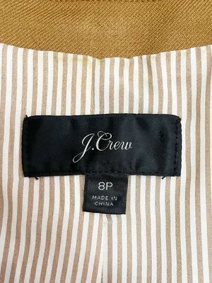 J. Crew Parke Blazer Sz 8P Camel Brown Wool Stretch One Button Career Jacket thumbnail 7
