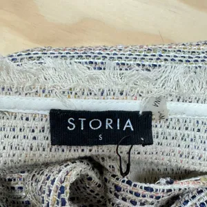Storia Multi Color Tweed Tie Front Cutout Mini Dress Small SD1649 Sequins Fringe thumbnail 7