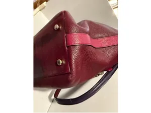 Coach Tyler Burgundy & Aubergine Leather Tote F57210 thumbnail 9