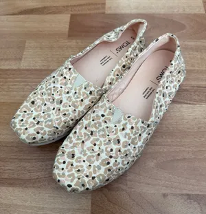 Toms Alpargata Classic Slip-On Espadrille Flat Sunbleached Cheetah Floral Sz 8 thumbnail 1