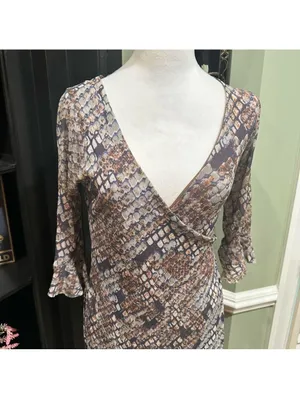 Anthropologies Weston Wear Snakeskin Print Wrap Dress – Size M thumbnail 2