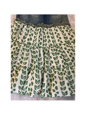Women’s Vintage y2k Denim Tiered Maxi Skirt SMALL thumbnail 4