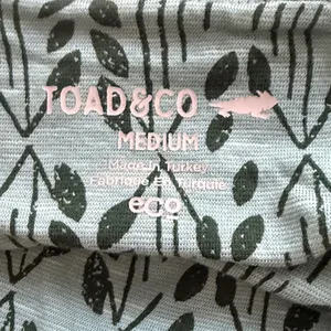 Toad&Co Teal Patterned Dress Size Medium Organic Cotton Blend thumbnail 4