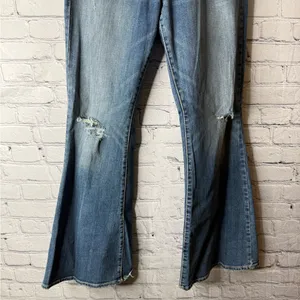 American Eagle 77 high rise flared leg jeans size 12 thumbnail 3