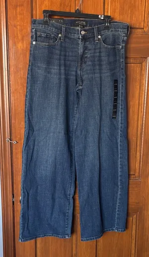 Banana Republic Dark Blue Wide-Leg Jeans Size 30 thumbnail 1