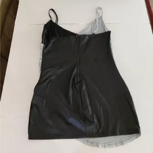 AKIRA Womens Mini Dress Size 1X Denim Faux Leather Party Going Out Y2K Revival thumbnail 11