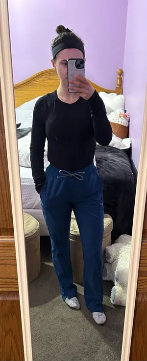Caribbean blue scrub pants thumbnail 1