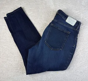 Women's‎ Everlane Size 31 Curvy High Rise Skinny Crop Jean Dark Wash thumbnail 1