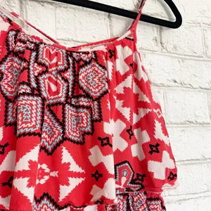 BCNU Geometric Print Sleeveless Mini Dress Medium Pink thumbnail 2