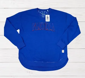 NWT Pressbox Florida Gators Oversized Crewneck Sweatshirt XL Royal Blue thumbnail 1