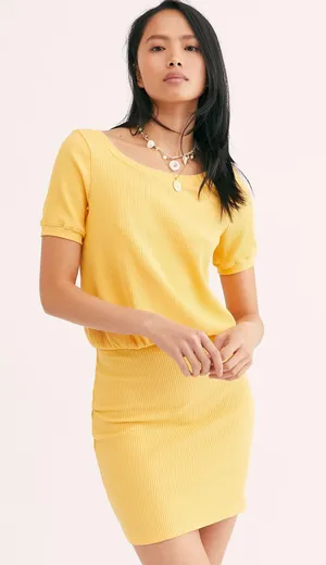 Beach Happy Hour Mini Ribbed Dress thumbnail 1