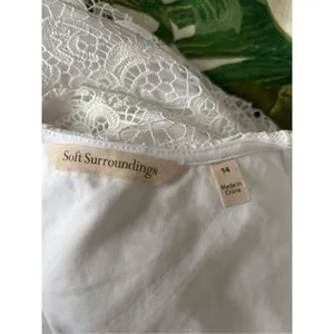 Soft Surroundings Madelyn White Lace Dress Size 14 Cottagecore thumbnail 2