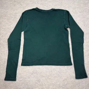 Brandy Melville Top Bundle Green Waffle Knit Long Sleeve Gray Raglan Tee Cotton‎ thumbnail 6