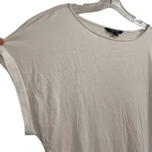 Lauren Ralph Lauren‎ Women's Shimmery White Blouse Size M Casual Spring thumbnail 6