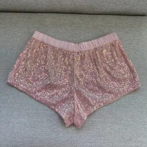 Victoria's Secret Sequin Pajama Shorts Small Pink Iridescent Glam Coquette thumbnail 2