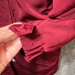 Vintage 90s Basic‎ Editions Winter Coat Puffer Quilted Lined Button Up Red Large thumbnail 9