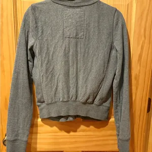 Hollister women’s grey snap front jacket  size L thumbnail 2