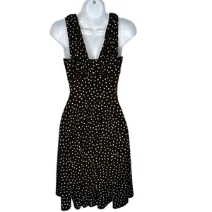 White House Black Market Convertible‎ Dress Women 0 Black Polka Dot Genius Retro thumbnail 11