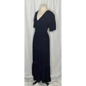 BODEN Broderie Floral Anglaise Eyelet Maxi Dress Navy Blue Embroidered US 2 thumbnail 7