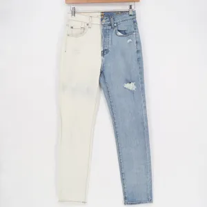 7 For All Mankind High Waist Josefina Two Tone Split Distressed Jeans Size 23 thumbnail 2