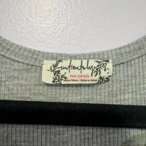 Grey ribbed Intimately Free People high‎ neck tank top thumbnail 2