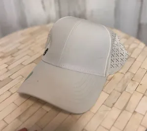 Gaiam White Laser Cut Athletic Hat Women’s OS Adjustable Activewear Running Yoga thumbnail 1