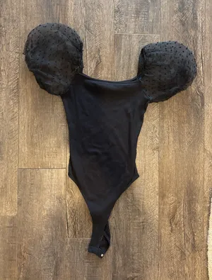 Altar'd State Sheer Puff Sleeve Bodysuit  thumbnail 1