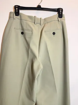 ZARA Mint Green Straight Fit Tailored Trousers Pants Front Pockets Size S thumbnail 9