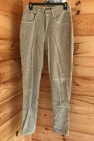 Express VINTAGE 100% COTTON HIGH WAISTED STRETCHY BEIGE PANTS thumbnail 3