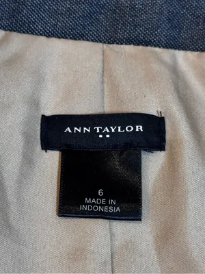 Ann Taylor Brown Blazer 6 Stretch Tailored Fitted Career Workwear Office Work thumbnail 4
