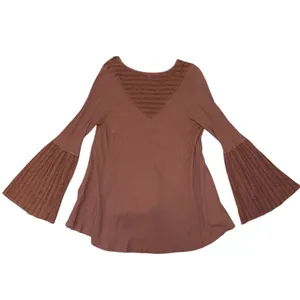 Free people ribbed lace crochet long sleeve top women’s size medium thumbnail 2