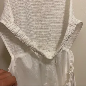 HYFVE Anthropolgie Womens White Halter Top Backless Romper L Large Beach Resort thumbnail 7