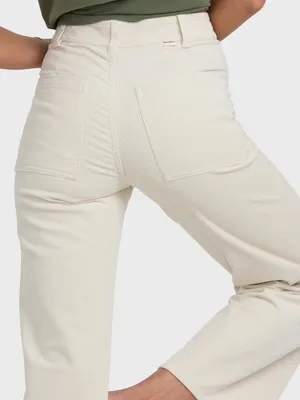 BILLABONG Free Fall Corduroy Pants in Antique White Women’s Size 26 thumbnail 11