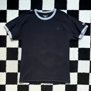Champion Black and Grey Ringer Tee M thumbnail 1