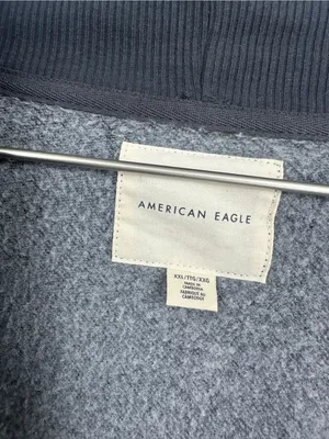 American Eagle Cropped Sweatshirt Cardigan Size 2XL Oversized Loungewear thumbnail 5