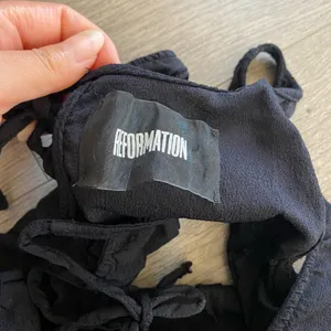 Reformation Black tie back mini dress thumbnail 4