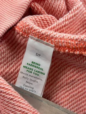 Aerie Sweatshirt Womens S Orange Long Sleeve Travel Lounging Crewneck Pullover thumbnail 9
