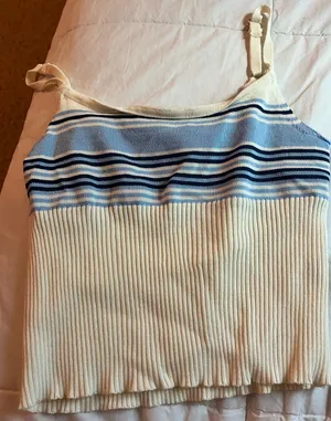 SheIn Stripped thin crop top thumbnail 2