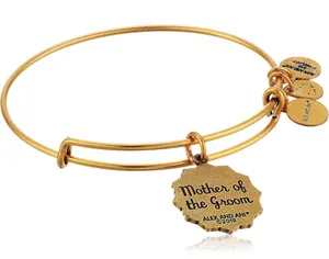 Alex and Ani Mother of the Groom Charm Bangle, Rafaelian Gold, Expandable thumbnail 1