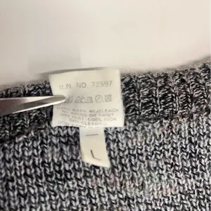 Vintage wool blend Made in Italy sweater sz large fleur-de-lis 80s 90s fisherman thumbnail 14