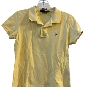 Vintage Ralph Lauren‎ Women's Yellow Polo Shirt Size M Short Sleeve thumbnail 6
