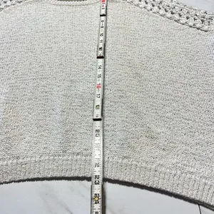 Moth Anthropologie White Oversized crochet white sweater size XS thumbnail 6