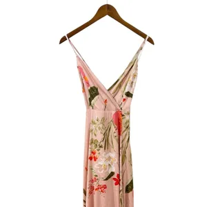 Lulus Still the One Blush Pink Floral Print Satin Maxi Dress size XS thumbnail 5
