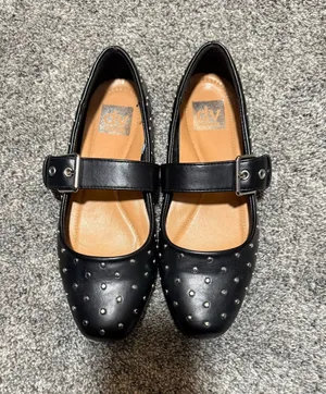 Dolce Vita Black Studded Mellie Flat Size 7 thumbnail 1