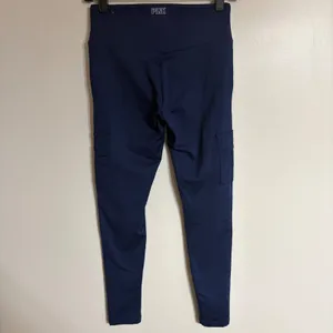Pink Active Victorias Secret Navy Blue Cargo‎ Leggings Womens Small High Rise thumbnail 11