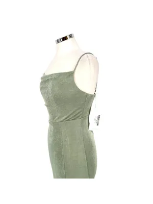 Here Comes The Sun Whats Happening Sage Green Dress Size Medium NWT Clean Girl thumbnail 3