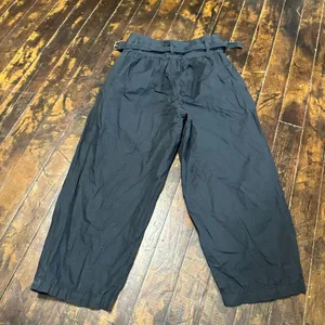 Anthropologie wide leg wrap buckle belt M casual pants thumbnail 3