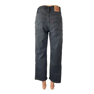 Levi's Women's Gray High Waisted Ribcage Straight Ankle Denim Jeans Pants Sz 26 thumbnail 4