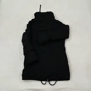 Black Comfy Winter Mid Length Thick Warm Faux Fur Lined Jacket Coat Women’s S thumbnail 11